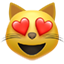 하트 눈 고양이 얼굴