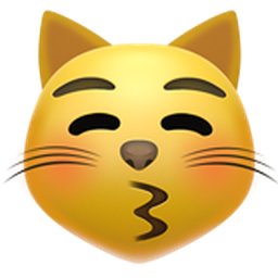 키스하는 고양이 얼굴