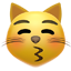 키스하는 고양이 얼굴