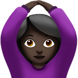 woman gesturing OK: dark skin tone
