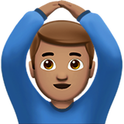 man gesturing OK: medium skin tone