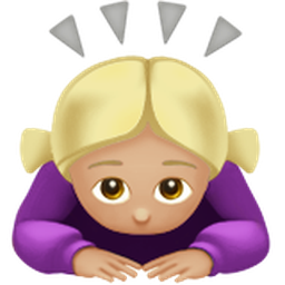 woman bowing: medium-light skin tone