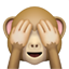 눈을 가리고 있는 원숭이