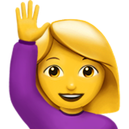 한 손 든 여자