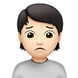 찌푸린 사람: 하얀 피부