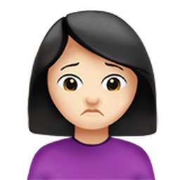 찌푸린 여자: 하얀 피부