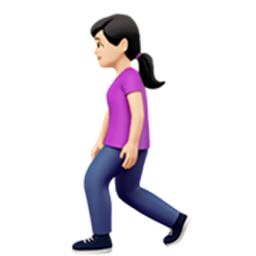 걷는 여자: 하얀 피부