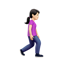 걷는 여자: 하얀 피부 오른쪽을 향한