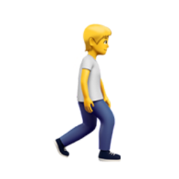 person walking: facing right