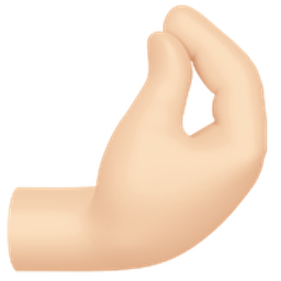 pinched fingers: light skin tone
