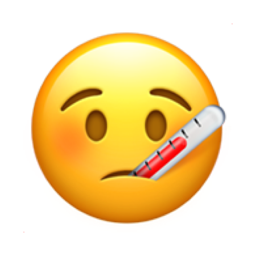체온계를 물고 있는 얼굴