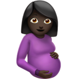 pregnant woman: dark skin tone