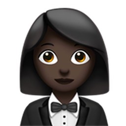 woman in tuxedo: dark skin tone