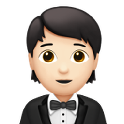 person in tuxedo: light skin tone