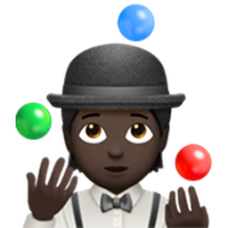 person juggling: dark skin tone