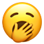 하품하는 얼굴