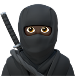 ninja: dark skin tone