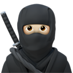 ninja: light skin tone