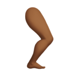 한쪽 다리: 진한 갈색 피부