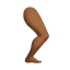 한쪽 다리: 진한 갈색 피부