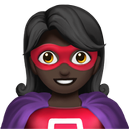 woman superhero: dark skin tone
