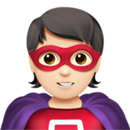 superhero: light skin tone