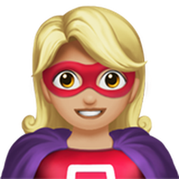woman superhero: medium-light skin tone