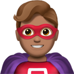 man superhero: medium skin tone