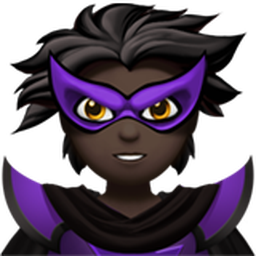 supervillain: dark skin tone