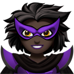 woman supervillain: dark skin tone