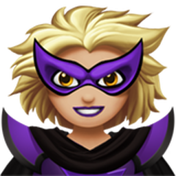 woman supervillain: medium-light skin tone