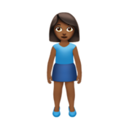 woman standing: medium-dark skin tone