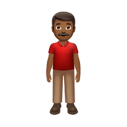 man standing: medium-dark skin tone
