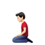 무릎을 꿇은 남자: 하얀 피부