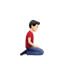 무릎을 꿇은 남자: 하얀 피부 오른쪽을 향한