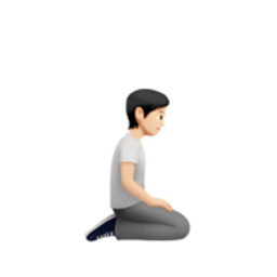 person kneeling: light skin tone, facing right
