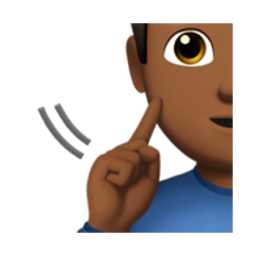 deaf man: medium-dark skin tone