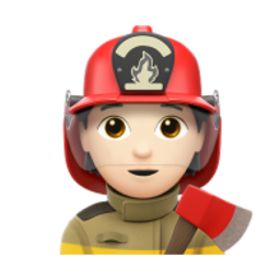 firefighter: light skin tone