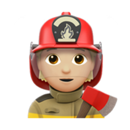 firefighter: medium-light skin tone