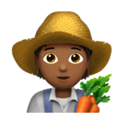 farmer: medium-dark skin tone