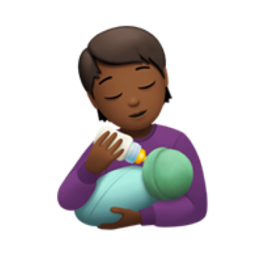 person feeding baby: medium-dark skin tone