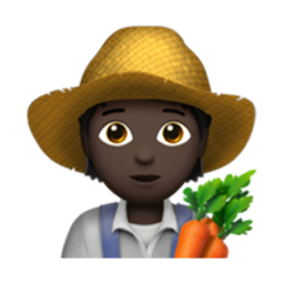farmer: dark skin tone