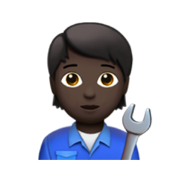 mechanic: dark skin tone