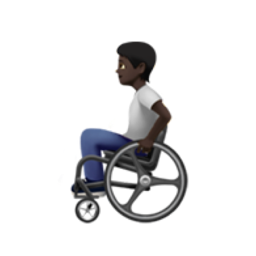 수동 휠체어를 탄 사람: 검은색 피부