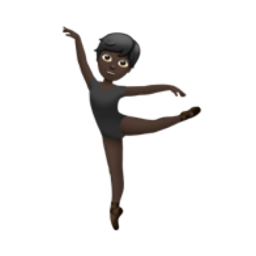 ballet dancer: dark skin tone