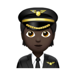pilot: dark skin tone