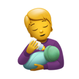 person feeding baby