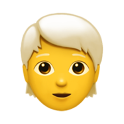 person: white hair