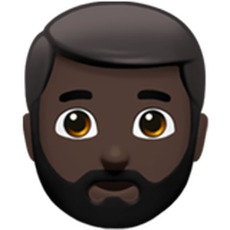 man: dark skin tone, beard