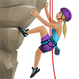 woman climbing: medium-light skin tone